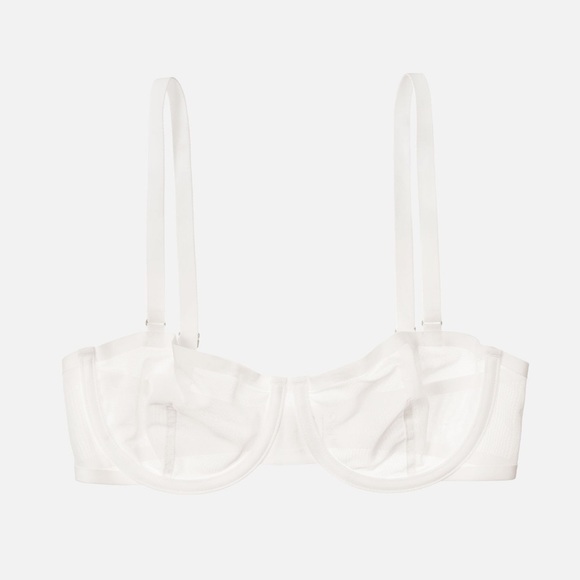 CUUP The Balconette Mesh Bra - Salt - Picture 5 of 10